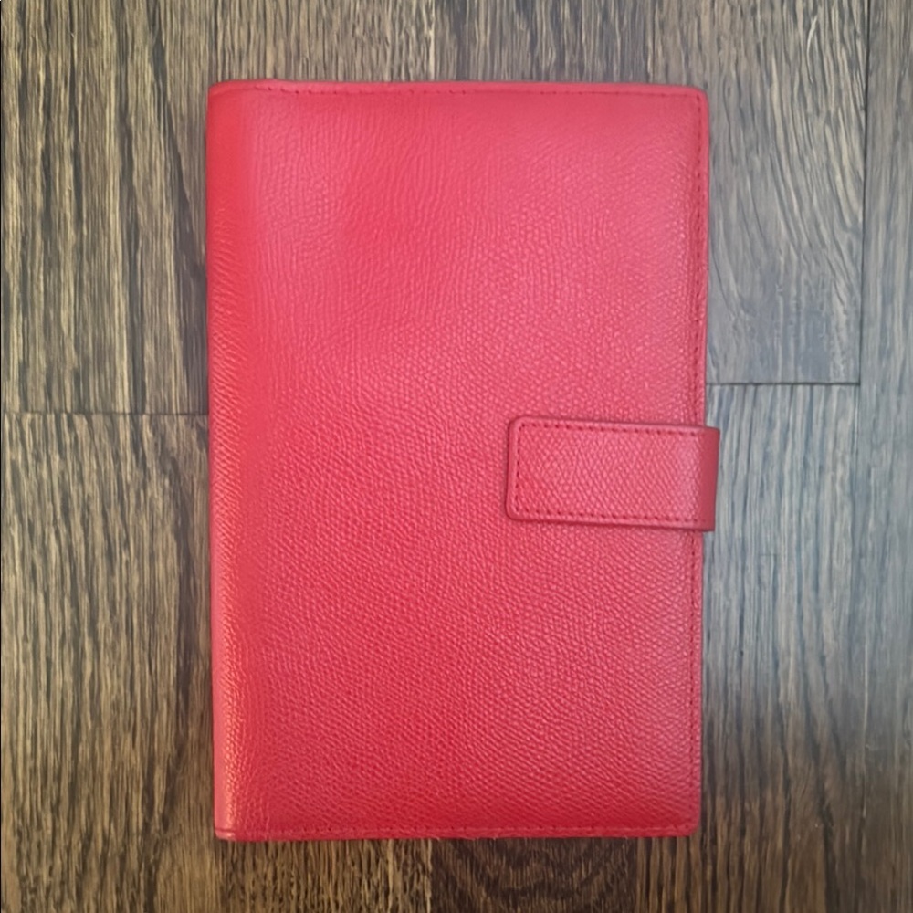 Everlane Vibrant Red Leather Travel Wallet